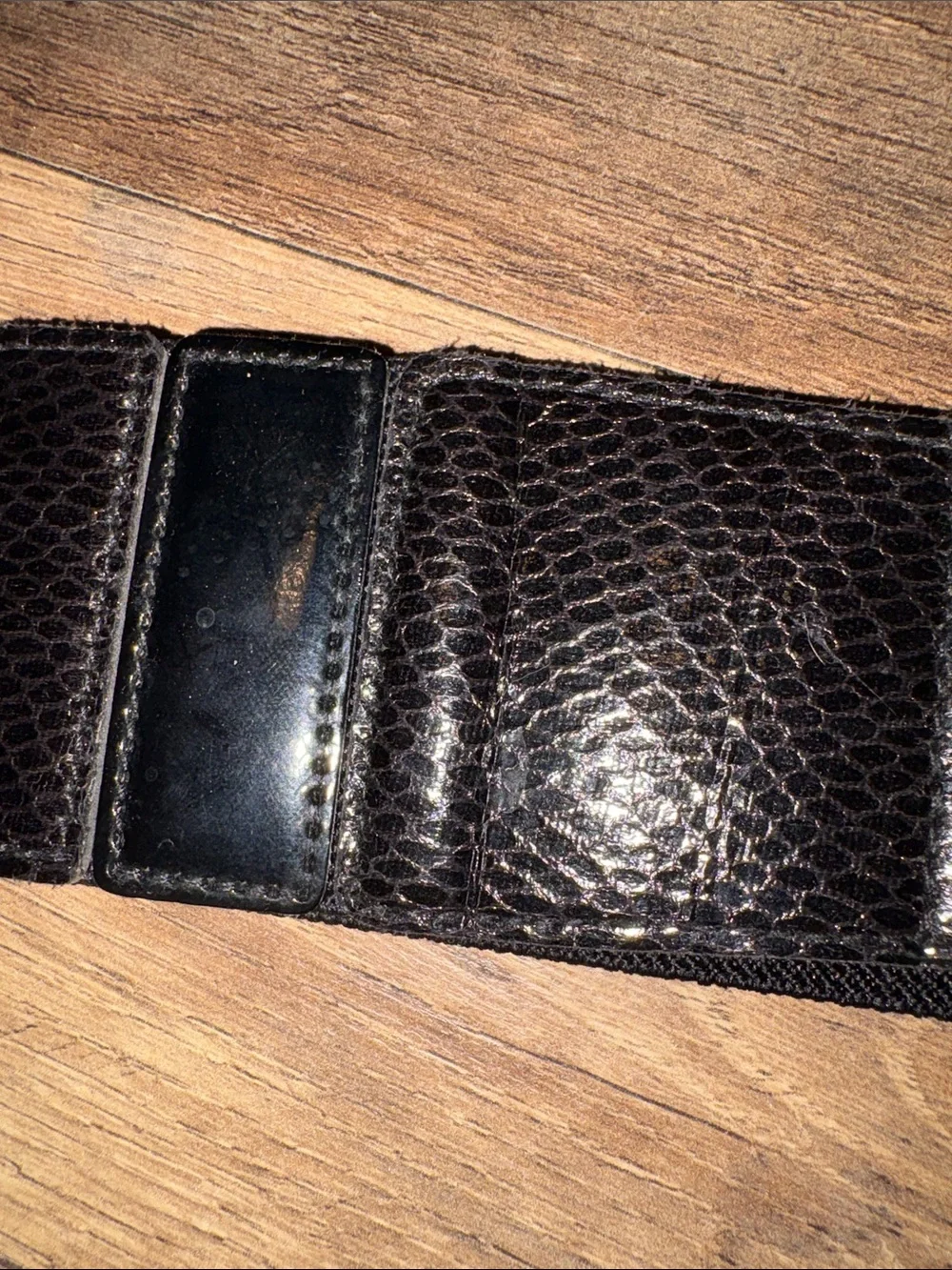 Vintage Black Wide Elastic Belt with Snaps & Metal Detail Large/34 Inch Waist